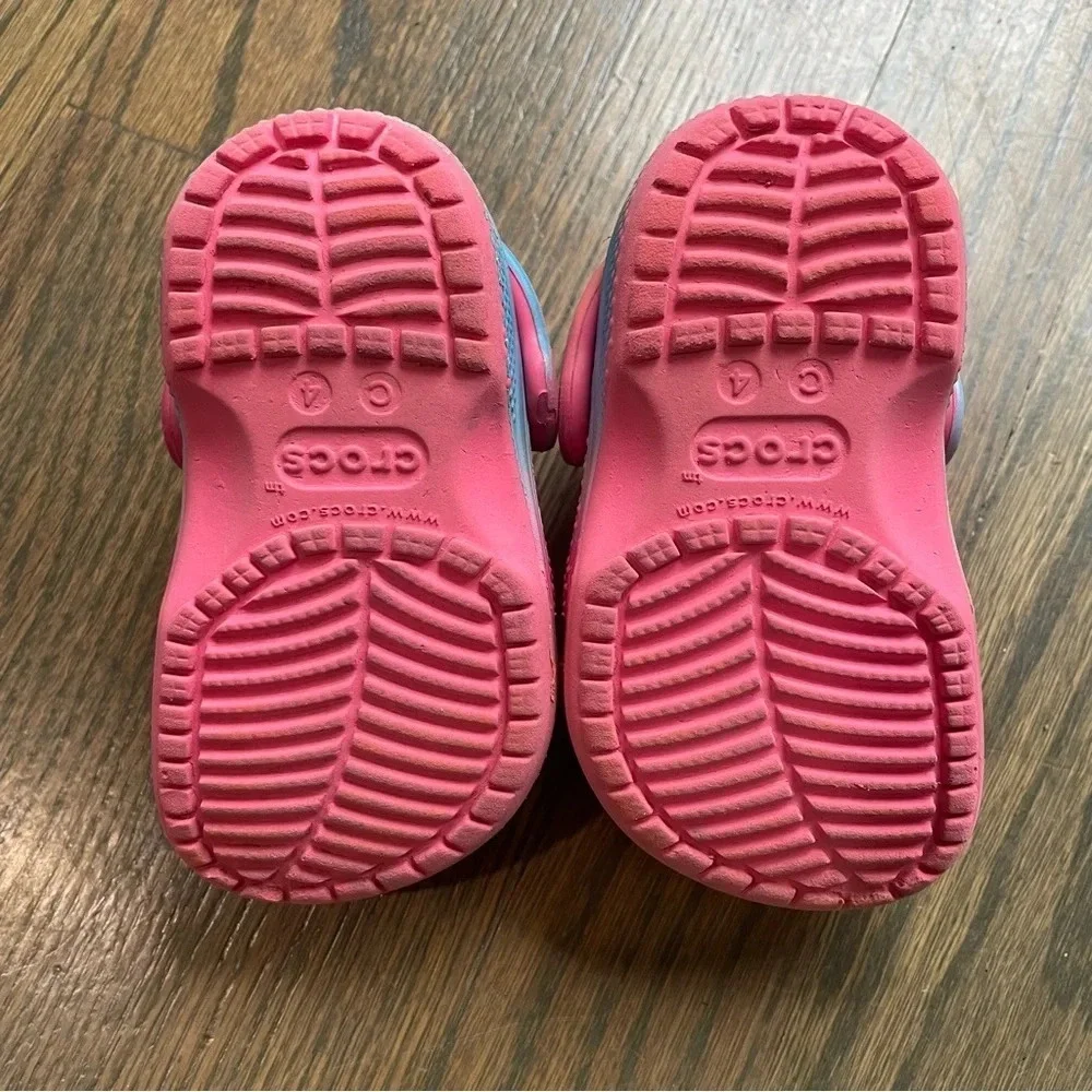 Classic Color Dip Clog Toddlers in Hyper Pink/Multi size 4